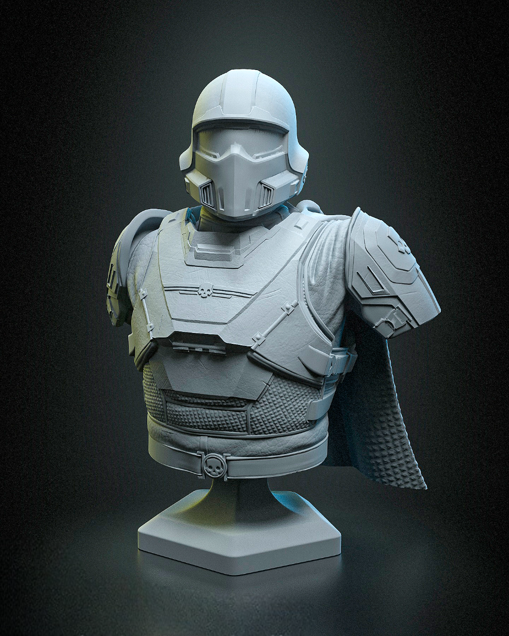 Guerrier Futuriste - Pod de Déploiement - Drapeau - Science-Fiction - High Quality 14K Resin - NON PEINT