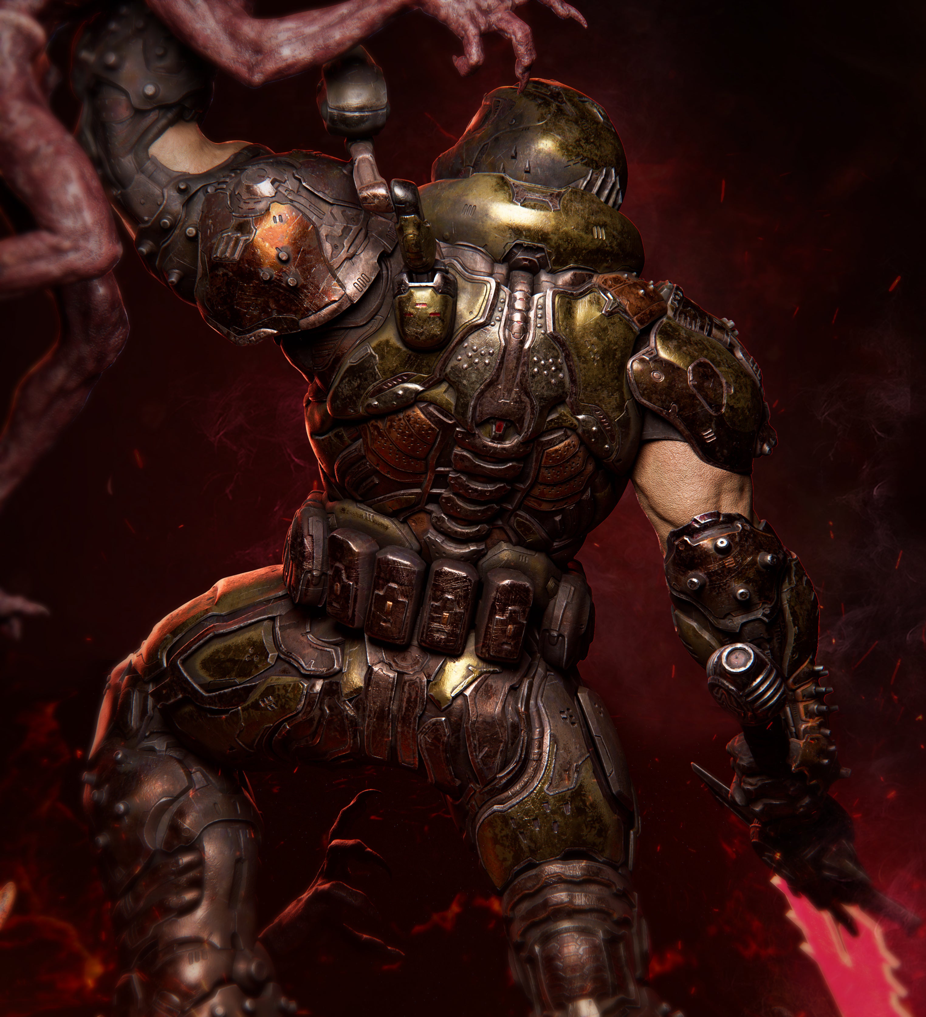 Guerrier des enfers en armure - High Quality 14K Resin - NON PEINT