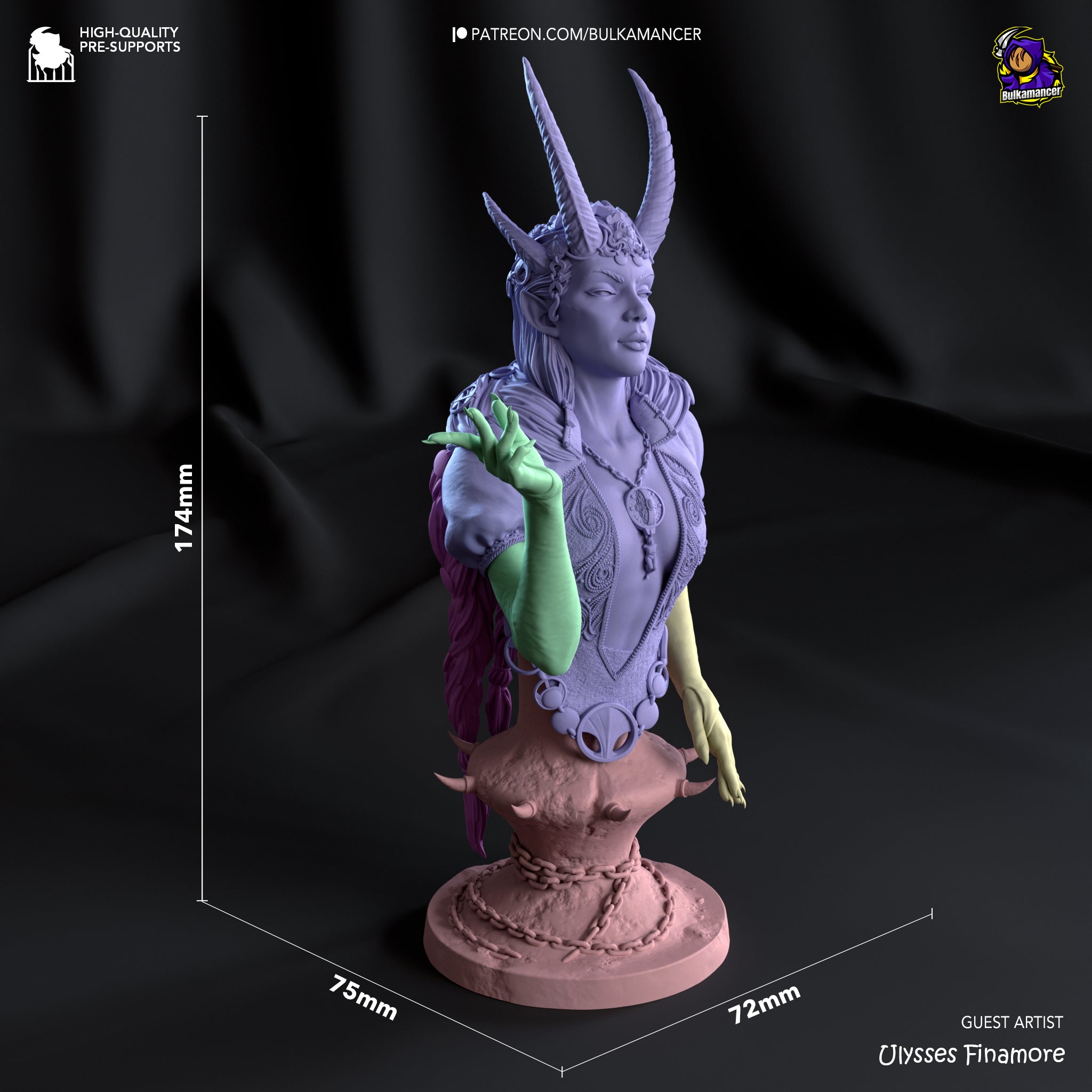 Démonne ailée charmeuse - High Quality 14K Resin - NON PEINT
