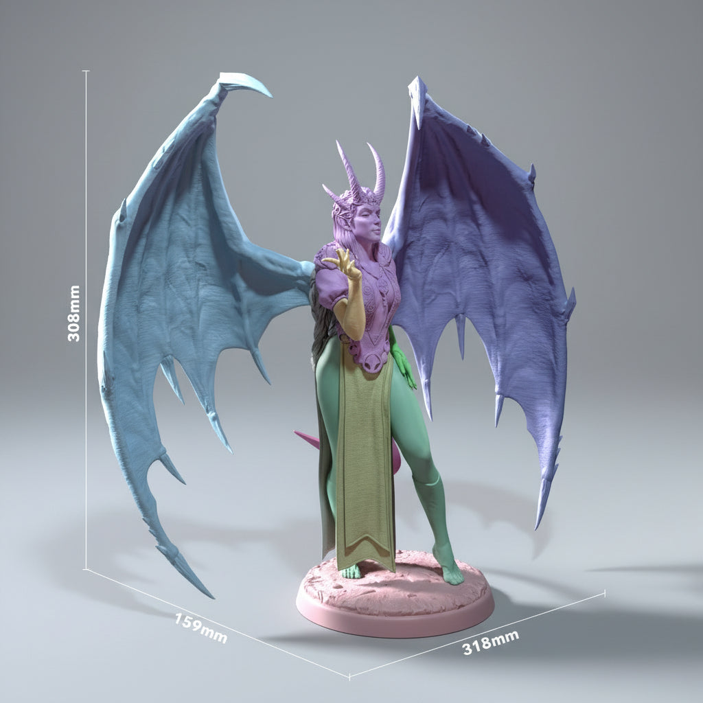 Démonne ailée charmeuse - High Quality 14K Resin - NON PEINT
