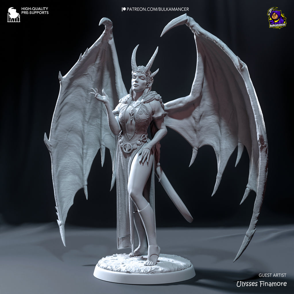 Démonne ailée charmeuse - High Quality 14K Resin - NON PEINT