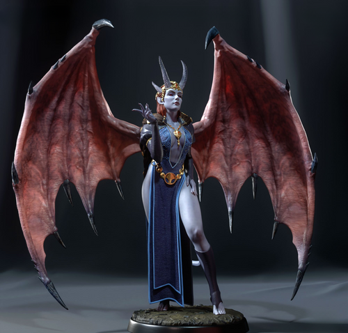 Démonne ailée charmeuse - High Quality 14K Resin - NON PEINT