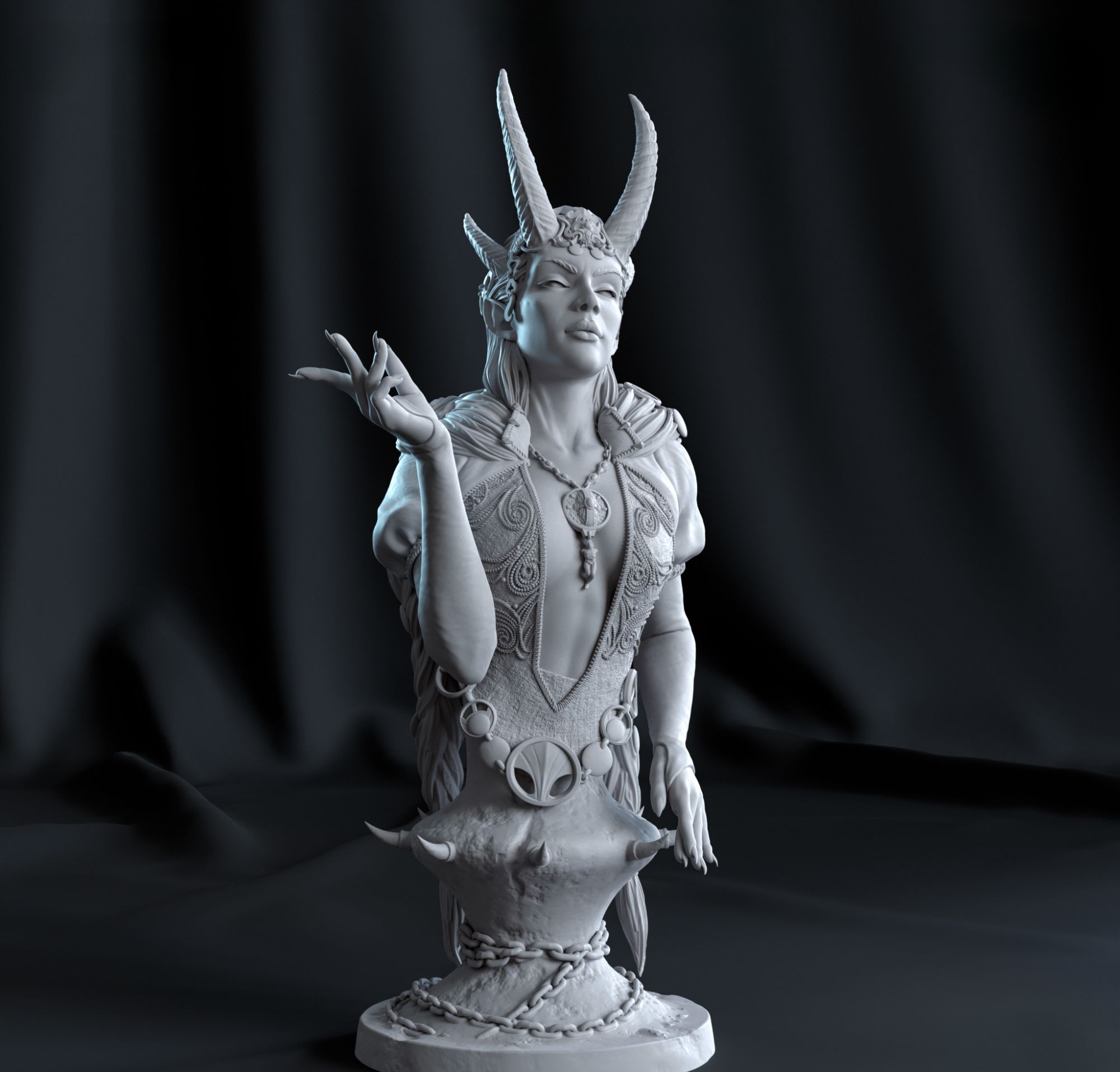 Démonne ailée charmeuse - High Quality 14K Resin - NON PEINT