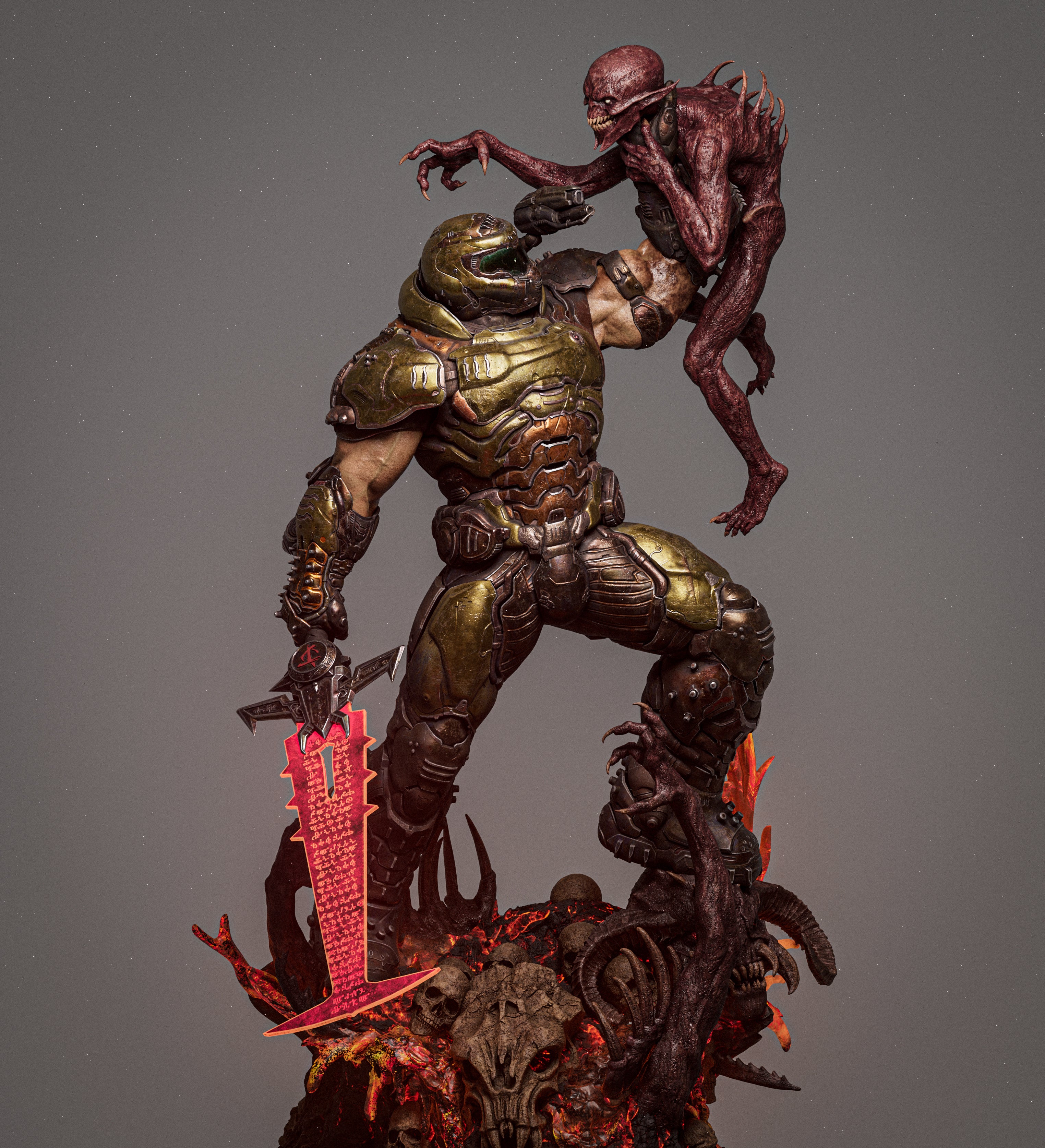 Guerrier des enfers en armure - High Quality 14K Resin - NON PEINT